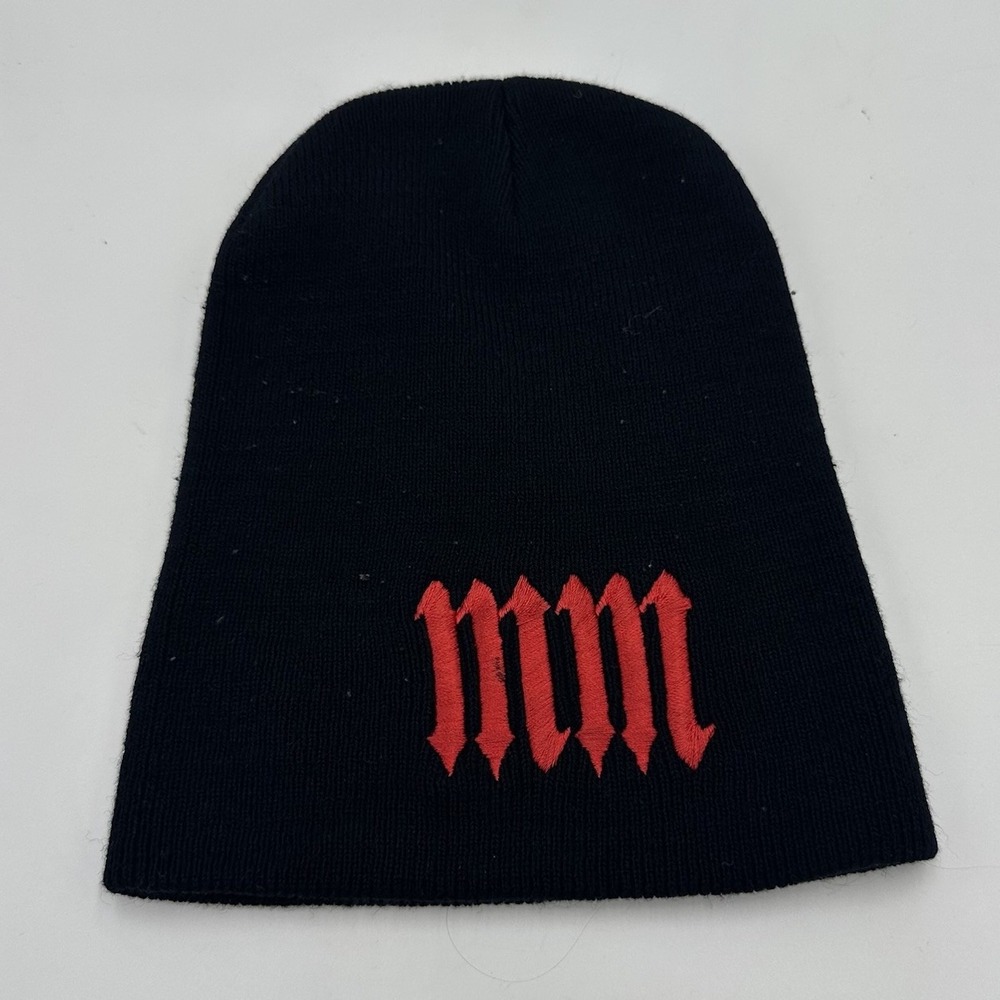 VTG 90s MARILYN MANSON Against All Gods Beanie Head Cap Rock Grunge RARE